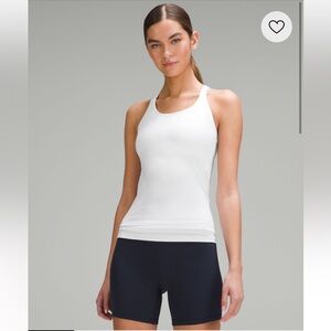 Lululemon White Ebb to Street Tank Size 10